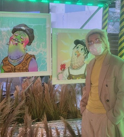 미술, 예술 쪽 진출한 송민호(mino)의 자기를 표현 하는 듯 한 앵무새 그림 /사진 = 송민호 인스타&nbsp;