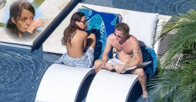 배우 브래드 피트와 그의 연인 이네스 드 라몬이 휴가를 보내는 모습, 안젤리나 졸리가 우는 모습/온라인 커뮤니티