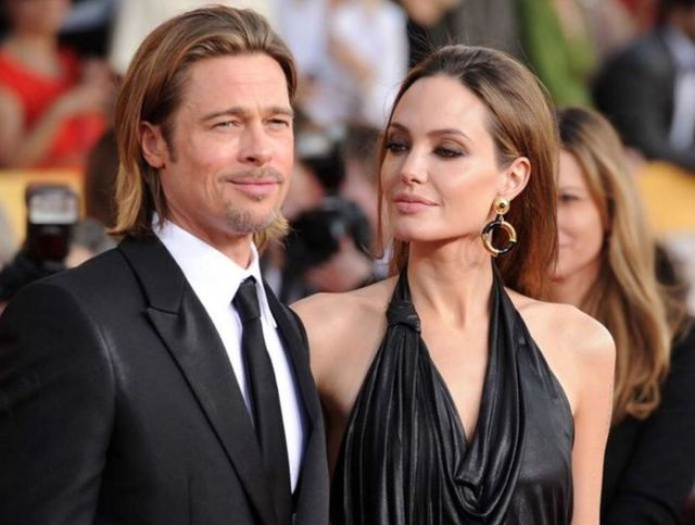 배우 브래드 피트와 안젤리나 졸리의 모습/온라인 커뮤니티