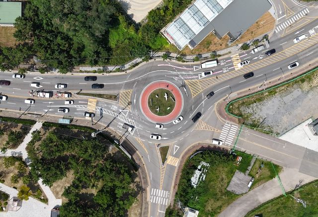 대부도 회전교차로 - 개선후