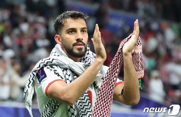 요르단 축구대표팀의 '에이스' 무사 알타마리. 2024.2.7/뉴스1 ⓒ News1 김성진 기자