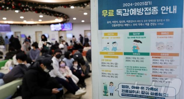 5일 서울의 한 어린이병원을 찾은 어린이 환자와 보호자가 진료를 받기 위해 대기하고 있다.2025.1.5/뉴스1 ⓒ News1 박지혜 기자