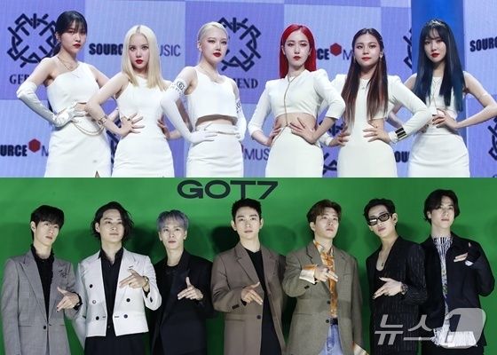 그룹 여자친구(위쪽), 갓세븐 ⓒ 뉴스1 DB