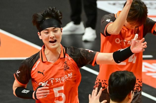 OK저축은행의 9연패를 끊은 김건우. (한국배구연맹 제공)