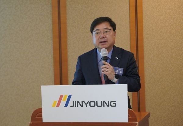 심영수 진영 대표이사가 IPO 간담회를 진행하고 있다. 사진=진영