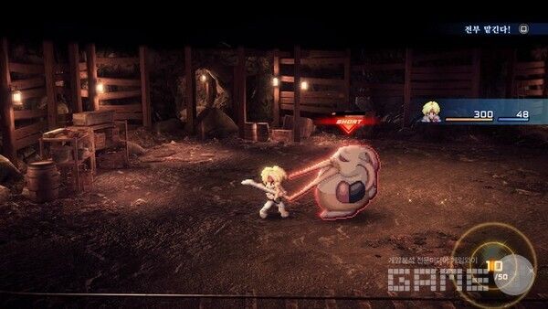 전투는 액션 감각