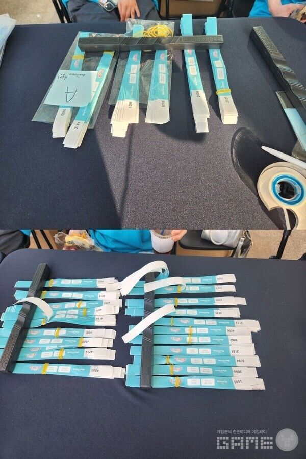 이 두 사진은 현장에 간 이용자와 가지 못한 이용자들의 분노를 유발시키기에 충분했다 / 출처 트위터