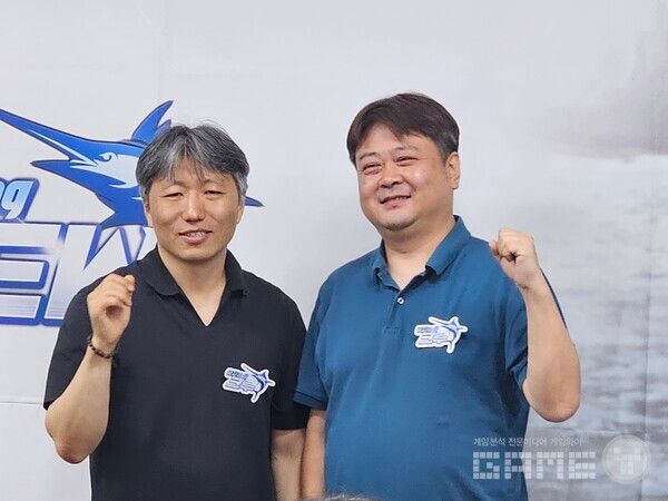 문 이사(좌)와 천 수석(우) /게임와이 촬영