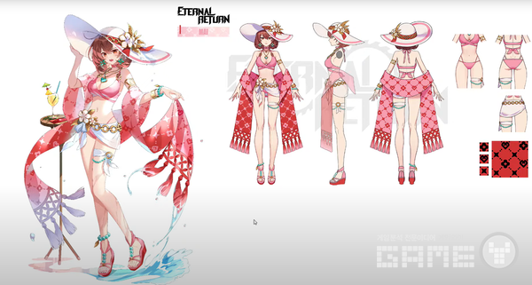 마이 스킨이 무료라고 말하며, 이번 바캉스 패스에 대해 설명했다 / 출처 이터널 리턴 공식 유튜브