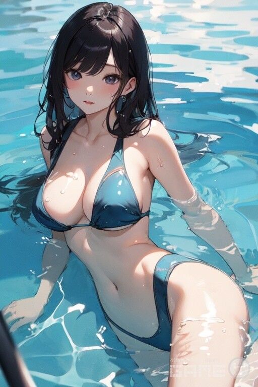 '수영장 미소녀 캐릭터를 그려줘'라고 해서 만들어진 결과물 /게임와이 생성