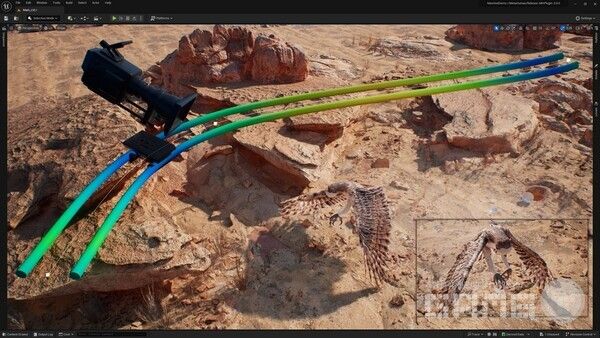 시네 캠 릭 레일을 통해 더욱 다양한 각도로 카메라를 이동시킬 수 있다 / 에픽게임즈 제공