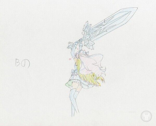 실제 종이에 그려진 에픽세븐 영상의 원화 / 스튜디오 뿌리 제공