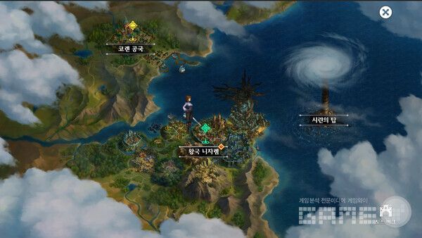 왕국 니자렘 지역을 넘어 신규 지역 코렌 공국까지 한눈에 확인할 수 있도록 월드맵이 개편된다. 별이되어라2 /하이브IM