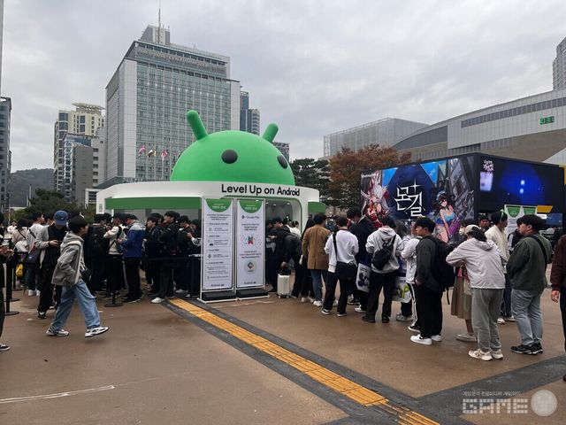 구글플레이 야회 부스 전경 / 게임와이 촬영