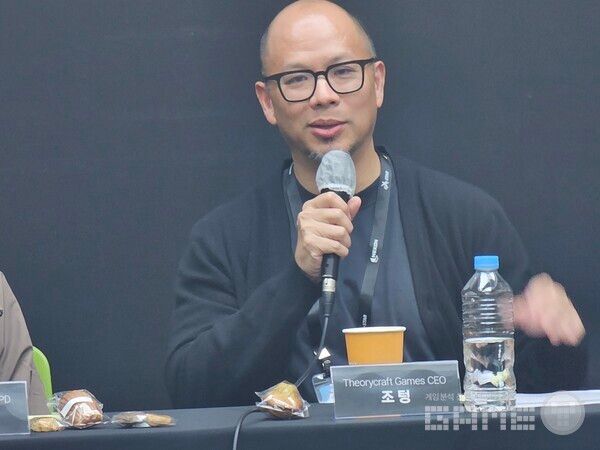 라이엇게임즈와 번지에서 총괄 피디를 맡은 조텅 대표 /게임와이 촬영