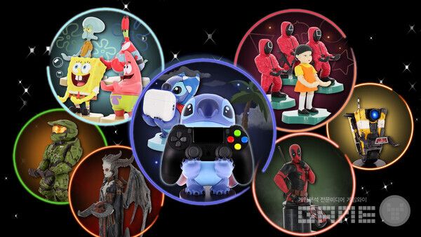 에이치투 인터렉티브는 오는 1월 소닉, 스폰지밥, 오징어 게임 등 유명 캐릭터들을 활용하여 EXG Pro에서 제작한 캐릭터 스탠드 상품 ‘케이블 가이즈(Cable Guys)’ 시리즈를 출시한다. /에이치투인터랙티브