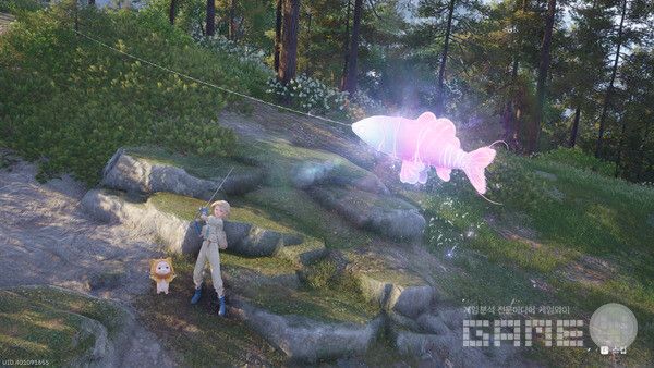 ▲이전 물고기 2마리를 낚고, 세 번째 상상의 별 물고기를 획득했다.&nbsp;인피니티 니키 /게임와이 촬영