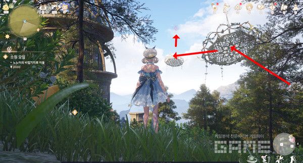 ▲그물망 점프로 상상의 별을 획득하자.&nbsp;인피니티 니키 /게임와이 촬영