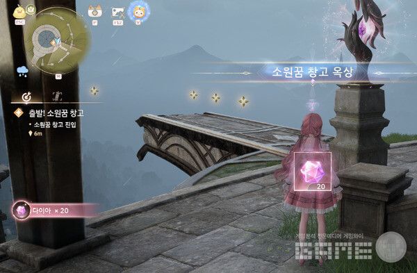 ▲워프존을 먼저 열어 두면 힘들게 올라올 필요가 없다.&nbsp;인피니티 니키 /게임와이 촬영