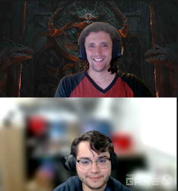 상단부터 애덤 잭슨 디자이너와 콜린 피너 디자이너 / 게임와이 촬영