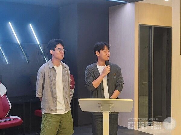 (왼쪽부터) 전 프로게이머 박의진, 이서행&nbsp; / 게임와이 촬영