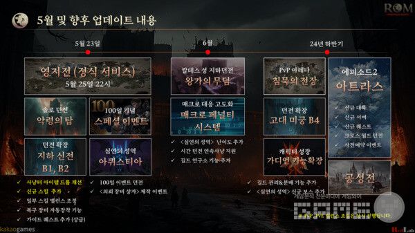 5월 및 향후 업데이트 /레드랩게임즈
