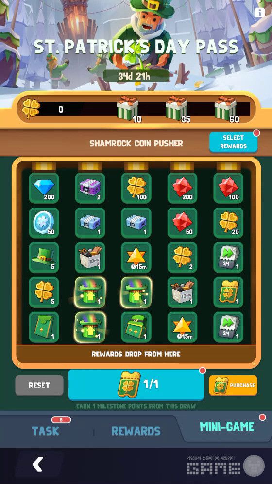 성 패트릭 데이 패스의 캐주얼 카지노 미니 게임(2024년 3월) /앱매직