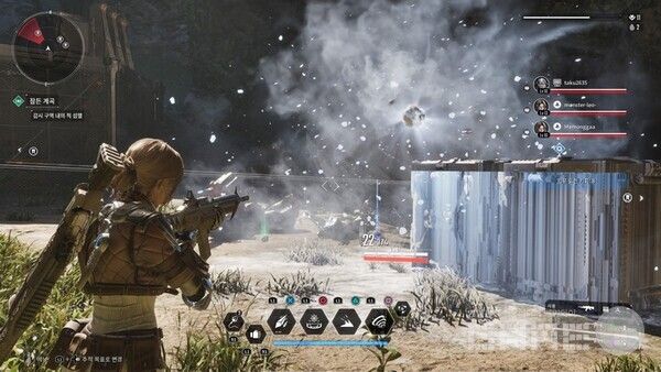 숄더 뷰 시점으로 총기 발사도 가능하다. 퍼스트 디센던트 /게임와이 촬영