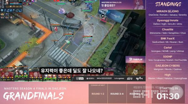 우승 가능성이 높은 강팀들이 모이는 2일차 파이널 결승전 / 출처 이터널 리턴 공식 유튜브