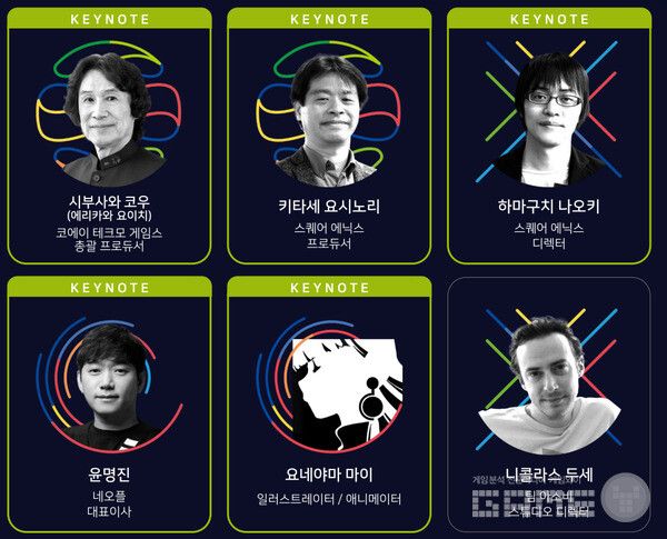 윤명진 네오플 대표가 포함된 키노트 강연자