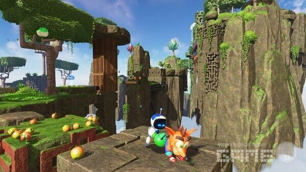 크래시 밴디쿳의 등장. 아스트로봇 /게임와이 촬영