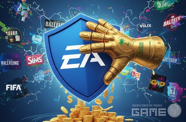 미국 게임 산업의 거인 일렉트로닉 아츠(EA)가 사우디아라비아 국부펀드(PIF) 주도 컨소시엄에 550억 달러(약 77조 원)에 매각되면서 게임 업계에 충격파가 퍼지고 있다. /제미나이