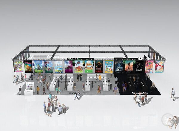 그라비티 G-STAR 2025 부스 정면 조감도 /그라비티