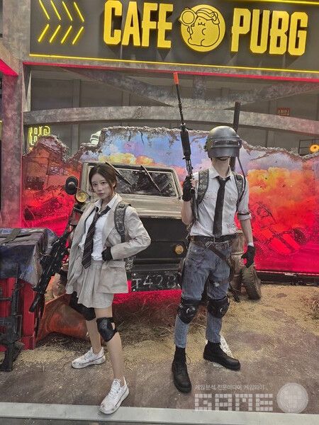 크래프톤 부스 /게임와이 촬영