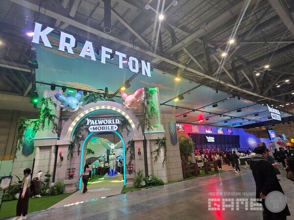 크래프톤 부스 /게임와이 촬영