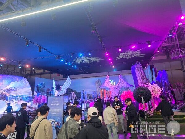엔씨소프트 부스 /게임와이 촬영