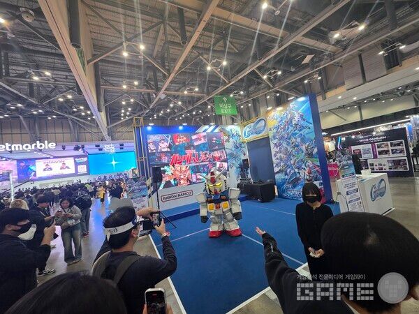 지스타 2025 반다이남코 건담이터널 부스 /게임와이 촬영