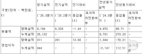 분기 실적 /넥써쓰