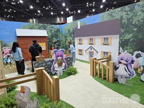 벽람항로 부스는 링을 던지는 간단한 미니게임을 준비했다 / 게임와이 촬영