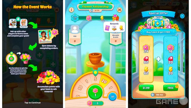 Flower Fellowship의 행운의 돌림판 / 앱 애니 제공