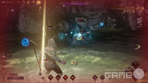 중간중간 보스는 리젠 타임이 있지만 세워두면 자동 퀘스트 완료가 된다.&nbsp;레전드 오브 이미르 /게임와이 촬영