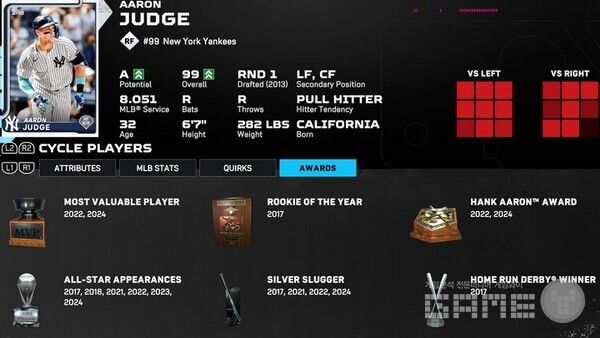 화려한 경력을 자랑하는 애런 저지