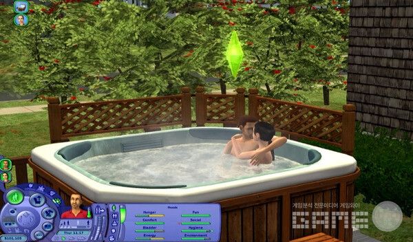 심즈2에 있었던 욕조에서의 사랑 나눔 장면 /EA&nbsp;