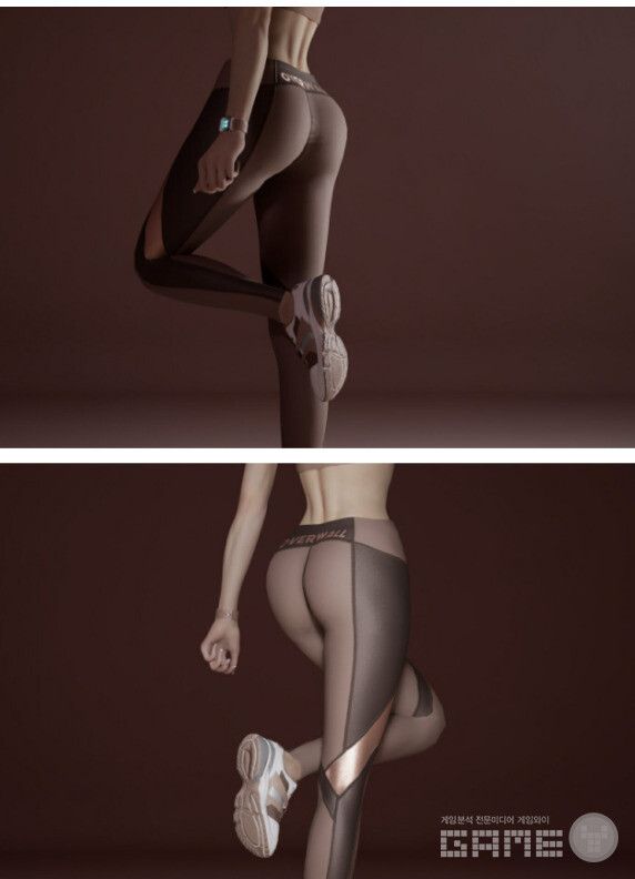 7위는 레깅스를 입은 여성 프리셋이다. 뚜렷한 복근이 돋보인다.&nbsp;인조이 캔버스 /크래프톤