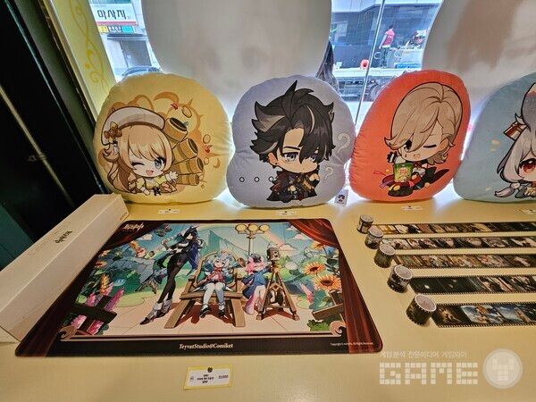 현장 이용자들의 시선을 가장 끈 것은 나비아 쿠션 / 게임와이 촬영