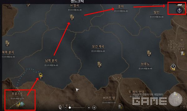 좌측 하단부터 타워를 밝히면서 진행을 하자. 다키스트데이즈 /게임와이 촬영