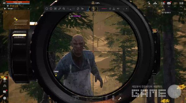 저격총도 안 먹혀요. 다키스트 데이즈 /게임와이 촬영