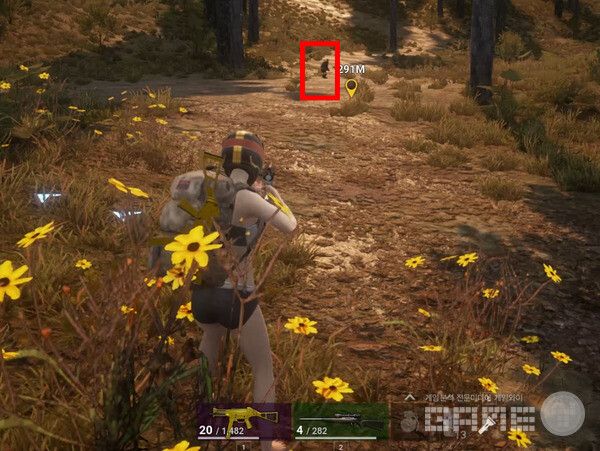 아름 다운 꽃 속에서 저 멀리 소인을 말견했다. 다키스트 데이즈 /게임와이 촬영