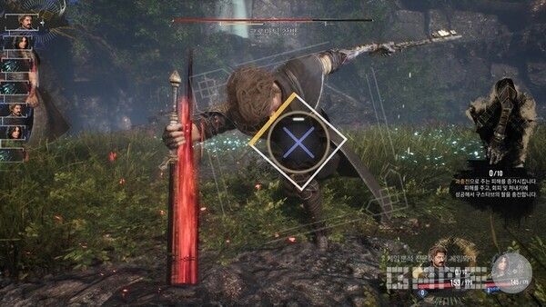 전투 도중&nbsp; QTE가 발생한다