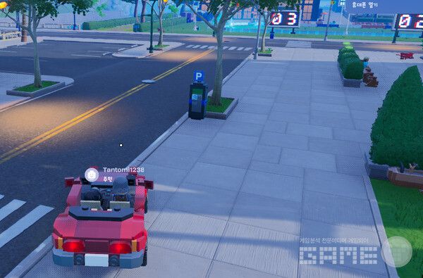 ▲ 조수석에 타도 화를 내지 않은 착한 브릭라이프 주민이다.&nbsp;레고 포트나이트 브릭라이프 /게임와이 촬영